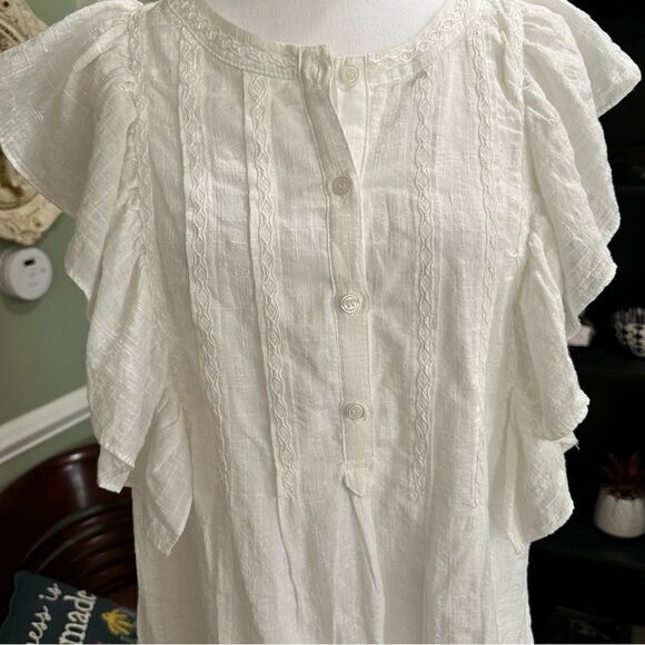 Max Studio Cotton White Dress Size Large NWT - Picture 3 of 11